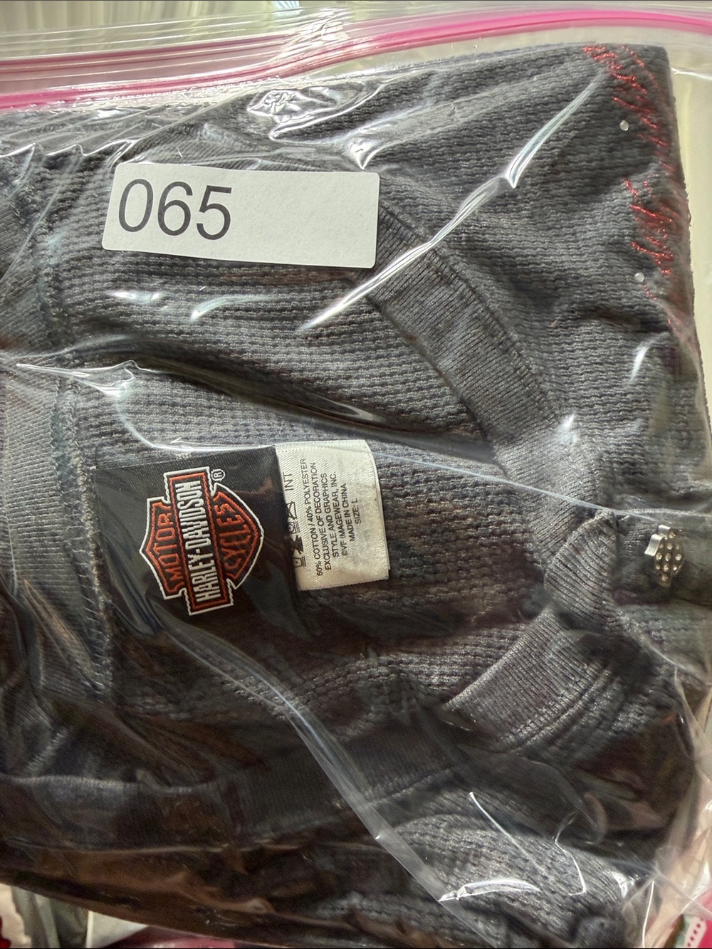 Harley-Davidson Dark Gray Long Sleeve Henley